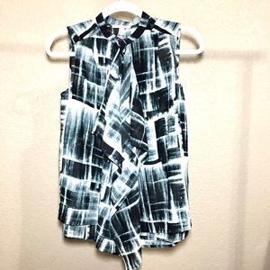 Prologue Ruffled Front Sleeveless Top